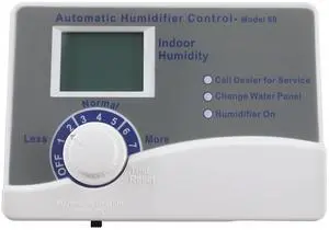 Model 60 Automatic Digital Whole House Humidifier Control Humidistat with Outdoor Temperature Sensor, Compatible with 400, 500, 600, 700 Series, 24VAC Model 60 Automatic Digital Whole House Humidifier Control Humidistat with Outdoor Temperature Sensor, Compatible with 400, 500, 600, 700 Series, 24VAC