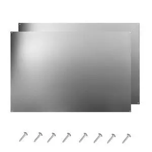 24 x 30-inch Reversible Stainless Steel Backsplash for Kitchen wallSplatter Guard and Cooking Shield Range Hood Accessories to Keep Kitchen Clean Four Pre Drilled Holes for Easy Installation 24 x 30-inch Reversible Stainless Steel Backsplash for Kitchen wallSplatter Guard and Cooking Shield Range Hood Accessories to Keep Kitchen Clean Four Pre Drilled Holes for Easy Installation