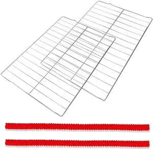 WB48X20249 Oven Rack, 23.75"L x 16.25"W, Compatible with GE Stove Oven Parts. Replacement Parts for Oven Racks JGB720BEJ2TS, JGBP33DET3BB, RGB508PET1CT, Made of 304 Stainless Steel Material, 2 Pcs WB48X20249 Oven Rack, 23.75"L x 16.25"W, Compatible with GE Stove Oven Parts. Replacement Parts for Oven Racks JGB720BEJ2TS, JGBP33DET3BB, RGB508PET1CT, Made of 304 Stainless Steel Material, 2 Pcs