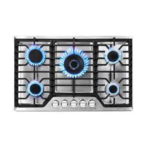 30 Inch Gas Cooktop, Gas Stove Top with 5 Italy SABAF Power Burners | Max 48,300 BTU Built-in Gas Hob, 304 Stainless Steel Panel, NG/LPG Convertible, ETL Certified 30 Inch Gas Cooktop, Gas Stove Top with 5 Italy SABAF Power Burners | Max 48,300 BTU Built-in Gas Hob, 304 Stainless Steel Panel, NG/LPG Convertible, ETL Certified