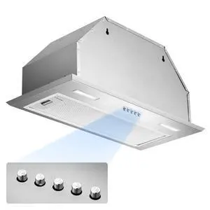 Insert Range Hood 24Inch, Built-in Kitchen Hood with 353 CFM, 3-Speed Vent Hood with Push Button Control LED Lights, Metal Filter, Suitable for Home kitchen, Compact Kitchen, Apartments Insert Range Hood 24Inch, Built-in Kitchen Hood with 353 CFM, 3-Speed Vent Hood with Push Button Control LED Lights, Metal Filter, Suitable for Home kitchen, Compact Kitchen, Apartments