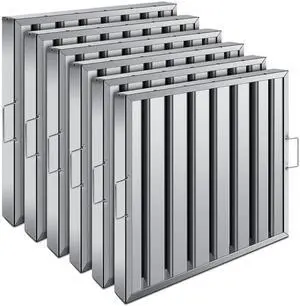 Hood Filters 19.5W x 19.5H Inch 430 Stainless Steel Pack of 6, 7 Grooves Commercial Hood Filters, Commercial Kitchen Range Hood Filter for Grease Rated Commercial Kitchen Exhaust Hoods Hood Filters 19.5W x 19.5H Inch 430 Stainless Steel Pack of 6, 7 Grooves Commercial Hood Filters, Commercial Kitchen Range Hood Filter for Grease Rated Commercial Kitchen Exhaust Hoods