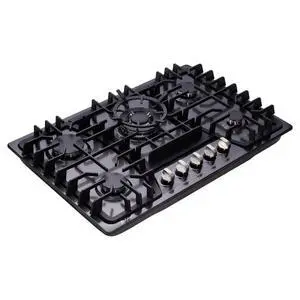 30 Inch Gas Cooktop, 5 Burners Built-in Stovetop, Stainless Steel LPG/NG Convertible Stove, Dual Fuel Sealed Hob - Black 30 Inch Gas Cooktop, 5 Burners Built-in Stovetop, Stainless Steel LPG/NG Convertible Stove, Dual Fuel Sealed Hob - Black