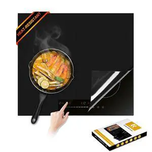 Extra Large Induction Cooktop Protector Cover Mat (Magnetic) | 300°C (572°F) Heat-Resistant | Power Boost Compatible |,Range Covers for Electric Stove (Pure Black, 21.2x35.4 In) Extra Large Induction Cooktop Protector Cover Mat (Magnetic) | 300°C (572°F) Heat-Resistant | Power Boost Compatible |,Range Covers for Electric Stove (Pure Black, 21.2x35.4 In)