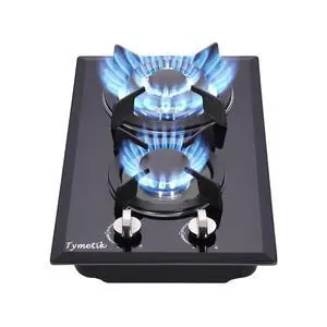 12 Inch Gas Cooktop - 2 Burner Built-in Stovetop with Tempered Glass, LPG/NG Convertible Dual Fuel, Ideal for RVs, Apartments, Outdoor 12 Inch Gas Cooktop - 2 Burner Built-in Stovetop with Tempered Glass, LPG/NG Convertible Dual Fuel, Ideal for RVs, Apartments, Outdoor