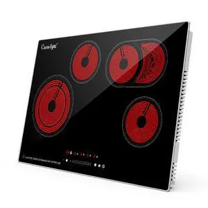 30 Inch Electric Cooktop, 4 Burner Built-In Radiant Ceramic Stove Top | 30 inch built-in radiant ceramic cooktop, 4 burners, 220-240V hardwired, touch control, flat-bottom cookware 30 Inch Electric Cooktop, 4 Burner Built-In Radiant Ceramic Stove Top | 30 inch built-in radiant ceramic cooktop, 4 burners, 220-240V hardwired, touch control, flat-bottom cookware