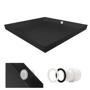 Heavy Duty Washing Machine Drain Pan 19 Guage Thick Stainless Steel 32X30X2-1/2in, Including 1" Drain Fittings (Matte Black) Heavy Duty Washing Machine Drain Pan 19 Guage Thick Stainless Steel 32X30X2-1/2in, Including 1" Drain Fittings (Matte Black)