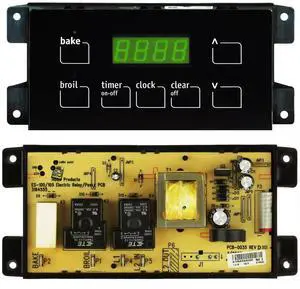 316455500 Oven Range Stove Control Board with White and Black Overlays | Compatible with Frigidaire and Electrolux Ovens, 7 Button Panel, Replacement for 5304518660, 316455420R, 316455420 316455500 Oven Range Stove Control Board with White and Black Overlays | Compatible with Frigidaire and Electrolux Ovens, 7 Button Panel, Replacement for 5304518660, 316455420R, 316455420