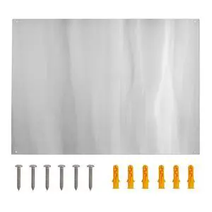 36" x 24" Stainless Steel Stove Backsplash Panel Flush Mount Splash Guard for Kitchen Wall, Heat & Stain Resistant, Easy Installation with Pre-Drilled Holes 36" x 24" Stainless Steel Stove Backsplash Panel Flush Mount Splash Guard for Kitchen Wall, Heat & Stain Resistant, Easy Installation with Pre-Drilled Holes