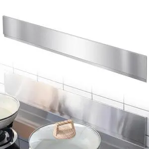 Front Control Freestanding Range Universal Backguard 29.72" L x 4.72" W Stainless Steel Backsplash for Stove, Easy Installation Hood Backsplash for Most Kitchen Brands Stove(Silver) Front Control Freestanding Range Universal Backguard 29.72" L x 4.72" W Stainless Steel Backsplash for Stove, Easy Installation Hood Backsplash for Most Kitchen Brands Stove(Silver)