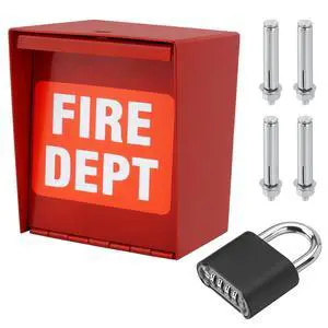 Fire Department Box with Combination Lock and Hardware Heavy Duty Steel Red Fire Department Box with Combination Lock and Hardware Heavy Duty Steel Red