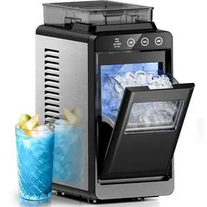 Ice Makers Countertop,26Lbs/24H,8Pcs in 6Mins,Portable Ice Maker Machine with 1.2L Top Water Tank,Interior Lighting,2 Sizes of Bullet Ice for Home/Office/Party(Black) Ice Makers Countertop,26Lbs/24H,8Pcs in 6Mins,Portable Ice Maker Machine with 1.2L Top Water Tank,Interior Lighting,2 Sizes of Bullet Ice for Home/Office/Party(Black)