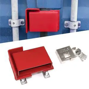 Door Lock Protection Device Shipping Container Lock Box | Heavy Duty Bolt-On Keyed Box Accessories with Padlock & 5 Keys Door Lock Protection Device Shipping Container Lock Box | Heavy Duty Bolt-On Keyed Box Accessories with Padlock & 5 Keys
