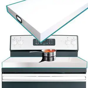 Stainless Steel Gas Stove Top Cooktop Cover, Kitchen Organizer for Gas and Electric Stove Range Expanding Kitchen Space, Large Size 36"x 22"x3", White Stainless Steel Gas Stove Top Cooktop Cover, Kitchen Organizer for Gas and Electric Stove Range Expanding Kitchen Space, Large Size 36"x 22"x3", White