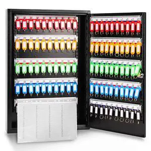 Wall Mount 100 Position Steel Key Box Cabinet with Tags, Black | Premium Steel Wall Mount Key Cabinet, 100-Key Capacity, Secure Lock Prevents Key Loss for Hotels Offices Property Management Wall Mount 100 Position Steel Key Box Cabinet with Tags, Black | Premium Steel Wall Mount Key Cabinet, 100-Key Capacity, Secure Lock Prevents Key Loss for Hotels Offices Property Management