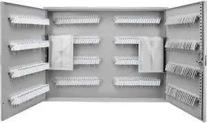 320-Position Key Cabinet Steel Key Lock Box with Numbered Hooks, Key Log Sheet, White Tags & Index Chart Wall-Mount Organizer, Gray Finish Key Cabinet wall mount - Key locking storage 320-Position Key Cabinet Steel Key Lock Box with Numbered Hooks, Key Log Sheet, White Tags & Index Chart Wall-Mount Organizer, Gray Finish Key Cabinet wall mount - Key locking storage