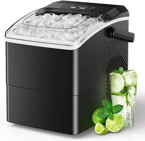 Countertop Ice Maker Machine, 26 lbs per Day, Fast Ice in 6 Minutes, Self-Cleaning Ice Maker, Compact Countertop Ice Machine for Home, Kitchen/Office/Parties,Black Countertop Ice Maker Machine, 26 lbs per Day, Fast Ice in 6 Minutes, Self-Cleaning Ice Maker, Compact Countertop Ice Machine for Home, Kitchen/Office/Parties,Black