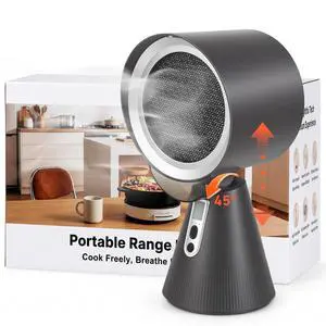 Portable Range Hood, Countertop Kitchen Exhaust Fan with 3-Speed Suction, Adjustable 7cm Height & 45°Angle, BLDC Low Noise Portable Fume Extractor with LED Light,for Apartment RV Indoor BBQ Hot Pot Portable Range Hood, Countertop Kitchen Exhaust Fan with 3-Speed Suction, Adjustable 7cm Height & 45°Angle, BLDC Low Noise Portable Fume Extractor with LED Light,for Apartment RV Indoor BBQ Hot Pot