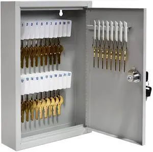 STEELMASTER by 30 Key Cabinet - Dual Lock Control Key Box - Welded 22 Gauge Steel Construction - Scratch Resistant - Write-On Key Tags for Easy Identification STEELMASTER by 30 Key Cabinet - Dual Lock Control Key Box - Welded 22 Gauge Steel Construction - Scratch Resistant - Write-On Key Tags for Easy Identification
