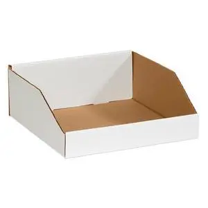 Corrugated Cardboard Storage Bins Holder 12" x 12" x 4.5" (50 Pack), Open Top Durable and Ideal for Organizing Parts Bin Work Areas Packing Moving and Storage - White, 50 Pack Corrugated Cardboard Storage Bins Holder 12" x 12" x 4.5" (50 Pack), Open Top Durable and Ideal for Organizing Parts Bin Work Areas Packing Moving and Storage - White, 50 Pack
