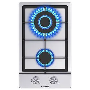 12 Inch Gas Cooktop, 2 Burner Gas Stove Top, Drop-in Stainless Steel Dual Fuel (NG/LPG) Convertible, Thermocouple Protection for RV, Apartments & Outdoor Use 12 Inch Gas Cooktop, 2 Burner Gas Stove Top, Drop-in Stainless Steel Dual Fuel (NG/LPG) Convertible, Thermocouple Protection for RV, Apartments & Outdoor Use
