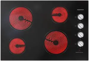 30 inch Electric Cooktop 4 Burners, Knob Control | ETL Safety Certified, Wear-Resistant Glass, Hot Surface Indicator, 7000W Hardwired 30 inch Electric Cooktop 4 Burners, Knob Control | ETL Safety Certified, Wear-Resistant Glass, Hot Surface Indicator, 7000W Hardwired