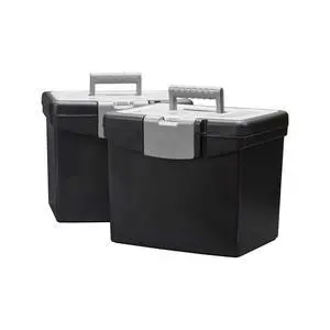 File Storage Box Translucent Storage Lid, Black, 2-Pack File Storage Box Translucent Storage Lid, Black, 2-Pack