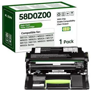 58D0Z00 Black Imaging Unit Compatible with Lexmark 58D0Z00 Imaging Unit | for B2865dw MS821dn MS821n MS823dn MS825dn MS826de MS725dvn MX721ade MX722ade MX822ade MX826ade Printer 58D0Z00 Black Imaging Unit Compatible with Lexmark 58D0Z00 Imaging Unit | for B2865dw MS821dn MS821n MS823dn MS825dn MS826de MS725dvn MX721ade MX722ade MX822ade MX826ade Printer