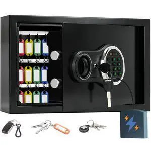 72 Keys Sturdy Key Lock Box Wall Mount with Code & 72 Colorful Key Tags | 12Lbs Heavy Duty Key Cabinet with Numbered Labels | Electronic Anti-Theft Key Box for Home Office Business Car Garage Rental 72 Keys Sturdy Key Lock Box Wall Mount with Code & 72 Colorful Key Tags | 12Lbs Heavy Duty Key Cabinet with Numbered Labels | Electronic Anti-Theft Key Box for Home Office Business Car Garage Rental