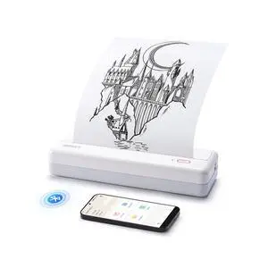 MT890 Portable Wireless Printer - with Thermal A4 Paper, Bluetooth Inkless Printer for Travel/Home, Support US Letter&A4&A5 Size, Mobile Printers Compatible with iOS, Android & Laptop - White MT890 Portable Wireless Printer - with Thermal A4 Paper, Bluetooth Inkless Printer for Travel/Home, Support US Letter&A4&A5 Size, Mobile Printers Compatible with iOS, Android & Laptop - White