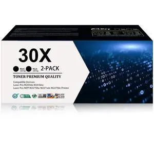 30X Black High-Yield Toner Cartridge 2-Pack Replacement for HP 30X 30A Black Toner Cartridge CF230A CF230X Works with Laser Pro M203dn M203dw Pro MFP M227fdn M227sdn M227fdw Printer 30X Black High-Yield Toner Cartridge 2-Pack Replacement for HP 30X 30A Black Toner Cartridge CF230A CF230X Works with Laser Pro M203dn M203dw Pro MFP M227fdn M227sdn M227fdw Printer