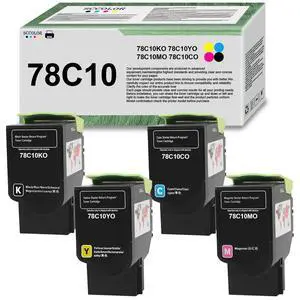 High Yield 78C10 78C10K0 78C10Y0 78C10M0 78C10C0 Toner Cartridge | Replacement for Lexmark CS421 CS421DN CX421ADN CS521 CX521 CS521DN CS522 CX522 CS522DE CS622 CX622 CX622ADE CX625 Printer High Yield 78C10 78C10K0 78C10Y0 78C10M0 78C10C0 Toner Cartridge | Replacement for Lexmark CS421 CS421DN CX421ADN CS521 CX521 CS521DN CS522 CX522 CS522DE CS622 CX622 CX622ADE CX625 Printer
