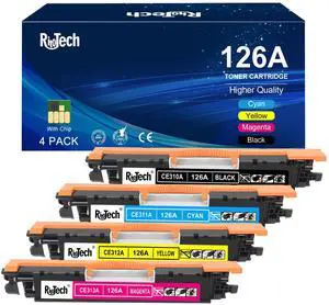 126A Toner Cartridge for HP LaserJet Pro 100 Color CP1025nw M175nw 4 Pack | Compatible for HP 126A CE310A for LaserJet Pro 100 Color MFP CP1025nw M175nw,M275 M275NW Printer Black Cyan Magenta Yellow 126A Toner Cartridge for HP LaserJet Pro 100 Color CP1025nw M175nw 4 Pack | Compatible for HP 126A CE310A for LaserJet Pro 100 Color MFP CP1025nw M175nw,M275 M275NW Printer Black Cyan Magenta Yellow