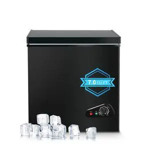 Chest Freezer 7.0 Cu.Ft Compact Deep Freezers with 7 Adjustable Thermostat | Top Open Door Freezer Compressor Cooling with Removable Storage Basket for Home Bar Dorm Chest Freezer 7.0 Cu.Ft Compact Deep Freezers with 7 Adjustable Thermostat | Top Open Door Freezer Compressor Cooling with Removable Storage Basket for Home Bar Dorm