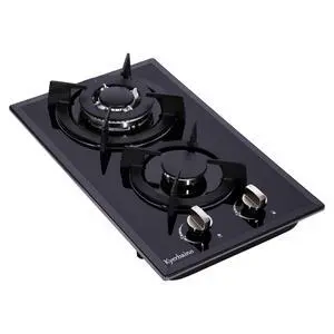 Gas Cooktop 12 Inch, 2 Burners Stovetop Built-in Tempered Glass Stove Top Propane/Natural Gas Convertible Cooktop Gas Cooktop 12 Inch, 2 Burners Stovetop Built-in Tempered Glass Stove Top Propane/Natural Gas Convertible Cooktop