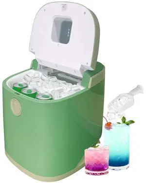 Countertop Ice Maker Machine, 9 Ice Cubes Ready in 5 Mins, 12V Ice Maker in Car, 30lbs in 24Hrs, 4 Sizes Ice Support, Portable Ice Maker with Basket and Scoop, for Car/Home/Kitchen/Camping/RV Countertop Ice Maker Machine, 9 Ice Cubes Ready in 5 Mins, 12V Ice Maker in Car, 30lbs in 24Hrs, 4 Sizes Ice Support, Portable Ice Maker with Basket and Scoop, for Car/Home/Kitchen/Camping/RV