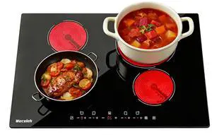 Electric Cooktop 30 Inch, 4 Burners Built-in Electric Stove Top | 9 power levels, 6700W, Touch control, 99-min timer,child safety lock,hot surface indicator,easy clean ceramic glass Electric Cooktop 30 Inch, 4 Burners Built-in Electric Stove Top | 9 power levels, 6700W, Touch control, 99-min timer,child safety lock,hot surface indicator,easy clean ceramic glass