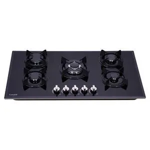 36 Inch Gas Cooktop, Built-in Tempered Glass Stovetop 5 High Efficiency Burners Stove Top Propane/Natural Gas Convertible Hob (Black) 36 Inch Gas Cooktop, Built-in Tempered Glass Stovetop 5 High Efficiency Burners Stove Top Propane/Natural Gas Convertible Hob (Black)