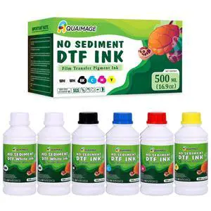 New Upgraded DTF Ink for ET-8550, ET-2850 L1800, R1390, I3200, XP600, XP-15000, DX5 DX7, TX800, L800, 1430, P400,Sediment-Free Premium DTF Ink 3000ML 500mlx6(2Wh+BKCMY) New Upgraded DTF Ink for ET-8550, ET-2850 L1800, R1390, I3200, XP600, XP-15000, DX5 DX7, TX800, L800, 1430, P400,Sediment-Free Premium DTF Ink 3000ML 500mlx6(2Wh+BKCMY)