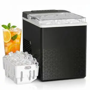Countertop Ice Maker, 27 Lbs/24 Hrs | 8 Bullet Cubes Ready in 6 Mins, Self-Cleaning Portable Ice Machine with Ice Basket & Scoop for Home, Kitchen, RV & Camping Countertop Ice Maker, 27 Lbs/24 Hrs | 8 Bullet Cubes Ready in 6 Mins, Self-Cleaning Portable Ice Machine with Ice Basket & Scoop for Home, Kitchen, RV & Camping