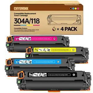 Compatible for 304A CC530A CC531A CC532A CC533A Toner Cartridges for use with Color LaserJet CP2025 CP2025dn;imageCLASS MF726Cdw LBP7660Cdn MF8350Cdn (Black Cyan Yellow Magenta) Compatible for 304A CC530A CC531A CC532A CC533A Toner Cartridges for use with Color LaserJet CP2025 CP2025dn;imageCLASS MF726Cdw LBP7660Cdn MF8350Cdn (Black Cyan Yellow Magenta)