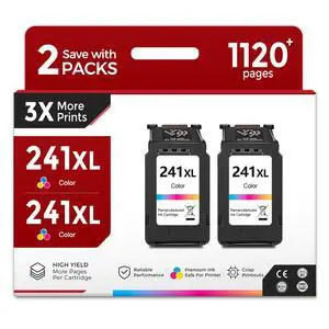 241XL Ink Cartridge (Color 2 Pack) Replacement for Canon CL-241 xl work with PIXMA MG3620 MG3600 TS5120 5120 5100 MG 3620 3600 2120 2220 3120 3122 3220 3222 4120 4220 MX 372 392 422 432 439 Printer 241XL Ink Cartridge (Color 2 Pack) Replacement for Canon CL-241 xl work with PIXMA MG3620 MG3600 TS5120 5120 5100 MG 3620 3600 2120 2220 3120 3122 3220 3222 4120 4220 MX 372 392 422 432 439 Printer
