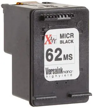 Nano HP 62 MS Black MICR Ink Cartridge for Check Printing, Black Nano HP 62 MS Black MICR Ink Cartridge for Check Printing, Black
