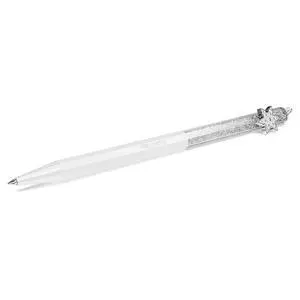 Swarovksi Crystalline ballpoint pen, Octagon shape, Snowflake, White, White lacquered Swarovksi Crystalline ballpoint pen, Octagon shape, Snowflake, White, White lacquered