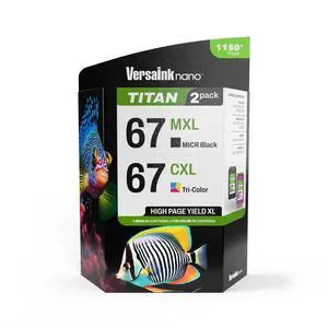 Nano 67 MXL Titan-Magnetic Black & Color 2-Pack - Replaces 67 and 67 XL, Works with DESKJET 2723,2734,2755,2855,4133,4155,4255, Envy 6055,6075,6455,6475 Nano 67 MXL Titan-Magnetic Black & Color 2-Pack - Replaces 67 and 67 XL, Works with DESKJET 2723,2734,2755,2855,4133,4155,4255, Envy 6055,6075,6455,6475