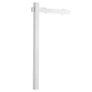 Real Estate Sign Post, 6 ft Tall, PVC Realtor Yard Sign Holder with 36 in Arm Holds up to 24 in, Easy to Install, Wind-Resistant, for Open House and Home, Yard, Road, Outdoor, White (No Signs) Real Estate Sign Post, 6 ft Tall, PVC Realtor Yard Sign Holder with 36 in Arm Holds up to 24 in, Easy to Install, Wind-Resistant, for Open House and Home, Yard, Road, Outdoor, White (No Signs)