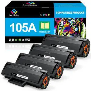 Compatible 105A W1105A Toner Cartridge for HP 105A W1105A Toner Cartridge for HP Laser MFP 107a 107w 135a 135w 137fnw Printer (3000 Pages, 4-Packs) Compatible 105A W1105A Toner Cartridge for HP 105A W1105A Toner Cartridge for HP Laser MFP 107a 107w 135a 135w 137fnw Printer (3000 Pages, 4-Packs)