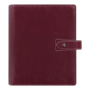 Malden Organizer, A5 Size, Burgundy - Tactile, Full-Grain Buffalo Leather, Six Rings, Cotton Cream Week-to-View Insert, Multilingual (C021703) Malden Organizer, A5 Size, Burgundy - Tactile, Full-Grain Buffalo Leather, Six Rings, Cotton Cream Week-to-View Insert, Multilingual (C021703)