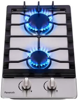 Gas Cooktop 2 Burners, 12 Inch Stove Top Stainless Steel Built-in, Max 12000BTU Propane/Natural Gas Convertible Dual Fuel Hob for Apartments, Rvs, Outdoor Gas Cooktop 2 Burners, 12 Inch Stove Top Stainless Steel Built-in, Max 12000BTU Propane/Natural Gas Convertible Dual Fuel Hob for Apartments, Rvs, Outdoor