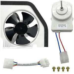 5303918774 Refrigerator Condenser Fan Motor Assembly Compatible with Frigidaire Kenmore Crosley, Replaces 240334001 240397101 240525401 241681101 5303918774 Refrigerator Condenser Fan Motor Assembly Compatible with Frigidaire Kenmore Crosley, Replaces 240334001 240397101 240525401 241681101